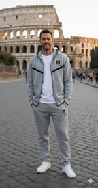 ZNWA Tuta Completa Premium in Felpa con Cappuccio e Zip – 85% Cotone, 15% Poliestere